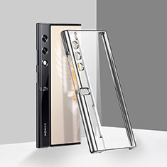 Custodia Crystal Trasparente Rigida Cover T02 per Huawei Honor V Purse 5G Argento