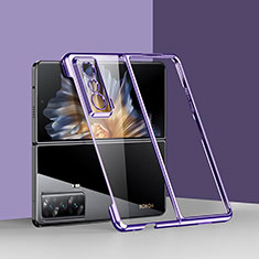Custodia Crystal Trasparente Rigida Cover ZL1 per Huawei Honor Magic Vs Ultimate 5G Viola
