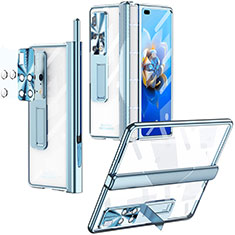 Custodia Crystal Trasparente Rigida Cover ZL1 per Huawei Mate X2 Blu