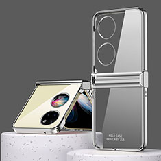 Custodia Crystal Trasparente Rigida Cover ZL1 per Huawei P50 Pocket Argento