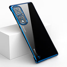 Custodia Crystal Trasparente Rigida Senza Cornice Cover H01 per Huawei Honor 80 Pro 5G Blu