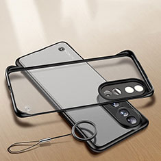 Custodia Crystal Trasparente Rigida Senza Cornice Cover H01 per Huawei Honor 90 Pro 5G Nero
