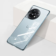 Custodia Crystal Trasparente Rigida Senza Cornice Cover H01 per OnePlus Ace 2 5G Blu