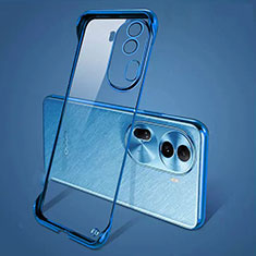 Custodia Crystal Trasparente Rigida Senza Cornice Cover H01 per Oppo Reno11 Pro 5G Blu