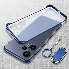 Custodia Crystal Trasparente Rigida Senza Cornice Cover H01 per Xiaomi Poco F5 5G Blu