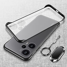 Custodia Crystal Trasparente Rigida Senza Cornice Cover H01 per Xiaomi Poco F5 5G Nero