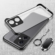 Custodia Crystal Trasparente Rigida Senza Cornice Cover H01 per Xiaomi Redmi Note 12R Pro 5G Nero