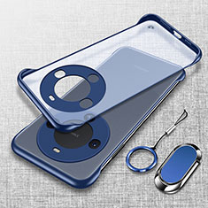 Custodia Crystal Trasparente Rigida Senza Cornice Cover H02 per Huawei Mate 60 Blu