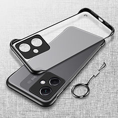 Custodia Crystal Trasparente Rigida Senza Cornice Cover H02 per Xiaomi Redmi Note 12R Pro 5G Nero
