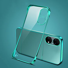 Custodia Crystal Trasparente Rigida Senza Cornice Cover H03 per Huawei P50 Pro Verde