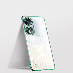 Custodia Crystal Trasparente Rigida Senza Cornice Cover per Huawei Honor 70 5G Verde