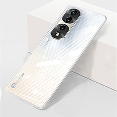 Custodia Crystal Trasparente Rigida Senza Cornice Cover per Huawei Honor 80 Pro 5G Argento