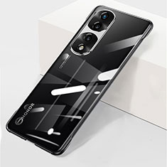 Custodia Crystal Trasparente Rigida Senza Cornice Cover per Huawei Honor 80 Pro 5G Nero