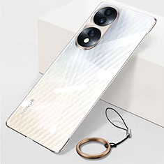 Custodia Crystal Trasparente Rigida Senza Cornice Cover per Huawei Honor X7b Argento