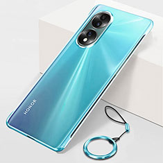Custodia Crystal Trasparente Rigida Senza Cornice Cover per Huawei Honor X7b Blu