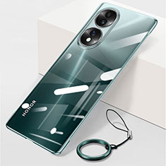 Custodia Crystal Trasparente Rigida Senza Cornice Cover per Huawei Honor X7b Verde
