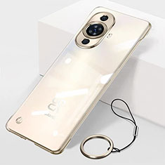 Custodia Crystal Trasparente Rigida Senza Cornice Cover per Huawei Nova 11 Pro Oro