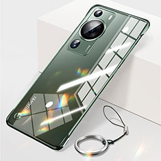 Custodia Crystal Trasparente Rigida Senza Cornice Cover per Huawei P60 Pro Verde