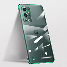 Custodia Crystal Trasparente Rigida Senza Cornice Cover per OnePlus 9 Pro 5G Verde