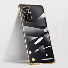 Custodia Crystal Trasparente Rigida Senza Cornice Cover per OnePlus 9RT 5G Oro