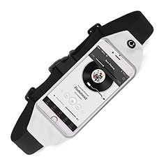 Custodia da Cintura Corsa Sportiva Universale per Huawei Ascend G615 Bianco