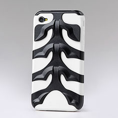 Custodia Fishbone Cover Bumper per Apple iPhone 4S Nero