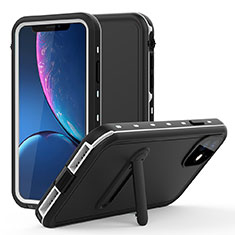 Custodia Impermeabile Silicone e Plastica Opaca Waterproof Cover 360 Gradi con Supporto per Apple iPhone 11 Argento