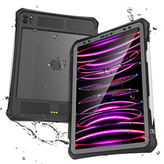 Custodia Impermeabile Silicone e Plastica Opaca Waterproof Cover 360 Gradi per Apple iPad Pro 11 (2021) Nero