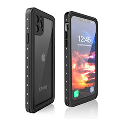 Custodia Impermeabile Silicone e Plastica Opaca Waterproof Cover 360 Gradi per Apple iPhone 11 Pro Nero