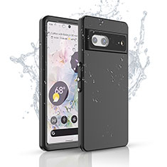 Custodia Impermeabile Silicone e Plastica Opaca Waterproof Cover 360 Gradi per Google Pixel 7 5G Nero
