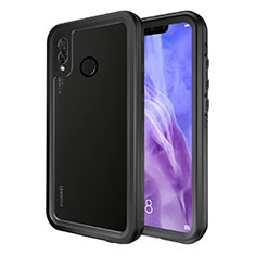 Custodia Impermeabile Silicone e Plastica Opaca Waterproof Cover 360 Gradi per Huawei P20 Lite Nero