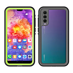 Custodia Impermeabile Silicone e Plastica Opaca Waterproof Cover 360 Gradi per Huawei P20 Pro Verde