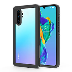 Custodia Impermeabile Silicone e Plastica Opaca Waterproof Cover 360 Gradi per Huawei P30 Pro New Edition Nero