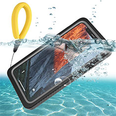 Custodia Impermeabile Silicone e Plastica Opaca Waterproof Cover 360 Gradi U01 per Apple iPhone 11 Nero