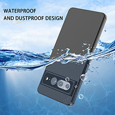Custodia Impermeabile Silicone e Plastica Opaca Waterproof Cover 360 Gradi W01 per Google Pixel 7 Pro 5G Nero