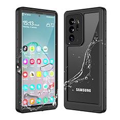 Custodia Impermeabile Silicone e Plastica Opaca Waterproof Cover 360 Gradi W01 per Samsung Galaxy Note 20 Ultra 5G Nero