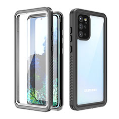 Custodia Impermeabile Silicone e Plastica Opaca Waterproof Cover 360 Gradi W02 per Samsung Galaxy S20 Plus 5G Nero