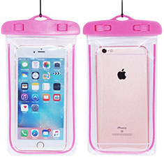 Custodia Impermeabile Subacquea Universale W01 per Apple iPhone SE Rosa Caldo