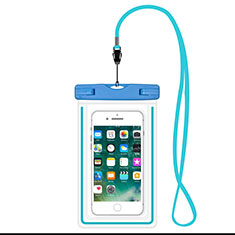 Custodia Impermeabile Subacquea Universale W16 per Apple iPhone 13 Mini Cielo Blu