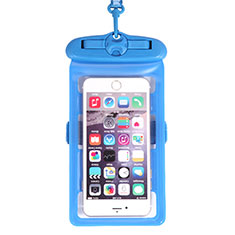 Custodia Impermeabile Subacquea Universale W18 per Apple iPhone 12 Mini Cielo Blu