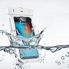 Custodia Impermeabile Waterproof Universale per Motorola Moto G9 Plus Bianco