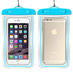 Custodia Impermeabile Waterproof Universale W01 per Samsung Galaxy S21 5G Cielo Blu