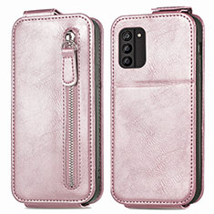 Custodia In Pelle Flip per Nokia G100 Oro Rosa