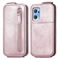 Custodia In Pelle Flip per OnePlus Nord CE 2 5G Oro Rosa