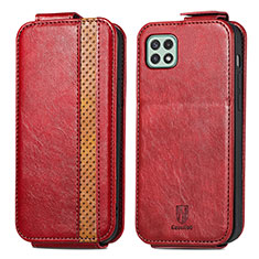 Custodia In Pelle Flip per Samsung Galaxy A22 5G Rosso