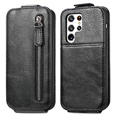 Custodia In Pelle Flip per Samsung Galaxy S21 Ultra 5G Nero