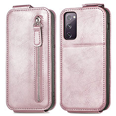 Custodia In Pelle Flip S01D per Samsung Galaxy S20 FE 5G Oro Rosa