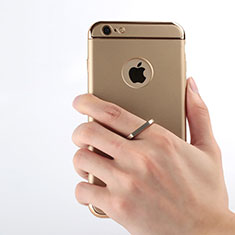Custodia Lusso Alluminio con Anello Supporto per Apple iPhone 6S Oro