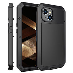 Custodia Lusso Alluminio Cover 360 Gradi HJ2 per Apple iPhone 13 Nero