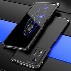 Custodia Lusso Alluminio Cover 360 Gradi P01 per Xiaomi Mi 11i 5G (2022) Nero